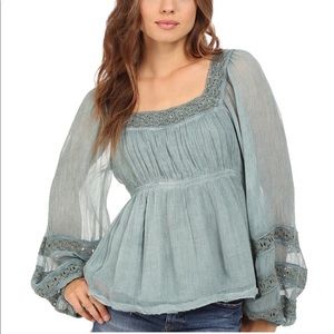 Free People Tops - Free People Moonchaser Top Blue NWT Free People Tops - Free People Moonchaser Top Blue NWT